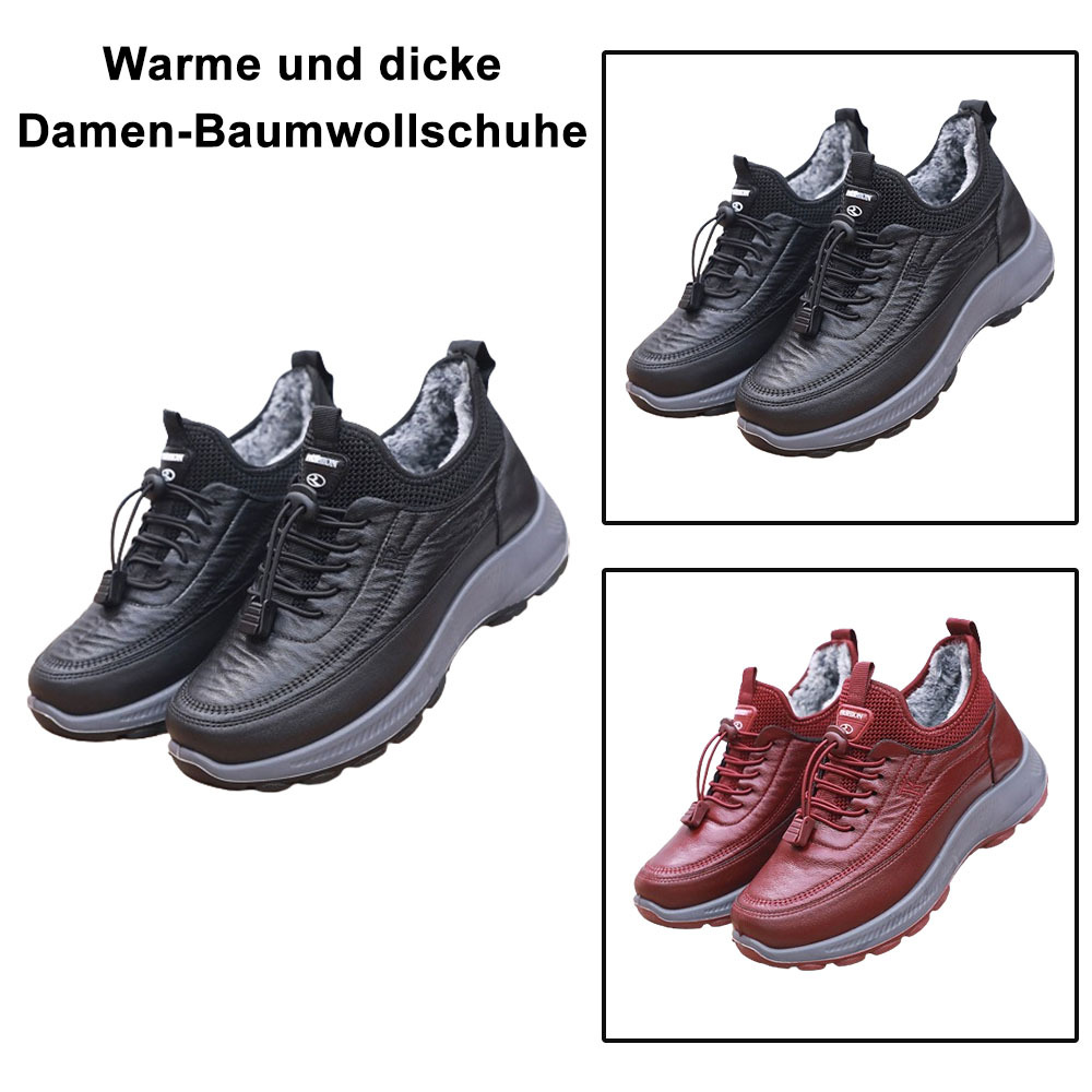 Winter-Damen-Schuhe aus samtverdickter weicher Sohle aus warmer Baumwolle