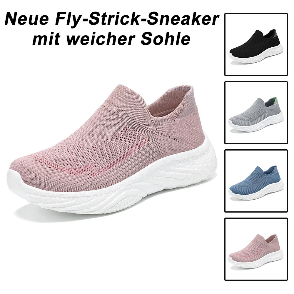 Neue Fly-Strick-Sneaker mit weicher Sohle