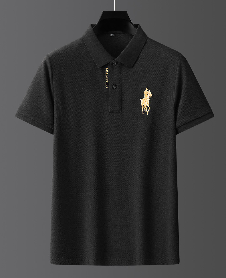🔥August Specials-Stickerei aus Baumwollpiqué Herren Poloshirt 