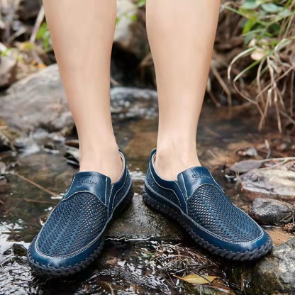 Letzter Tag 50 % RABATT🔥Handgenähte, atmungsaktive, rutschfeste, lässige Slip-on-Loafer für Herren