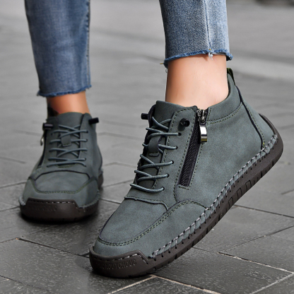 ⏰LETZTER TAG – 70 % RABATT🛒 Herren Leder-Freizeitstiefel – Bequeme Outdoor-Schuhe für Alltag und Autofahren