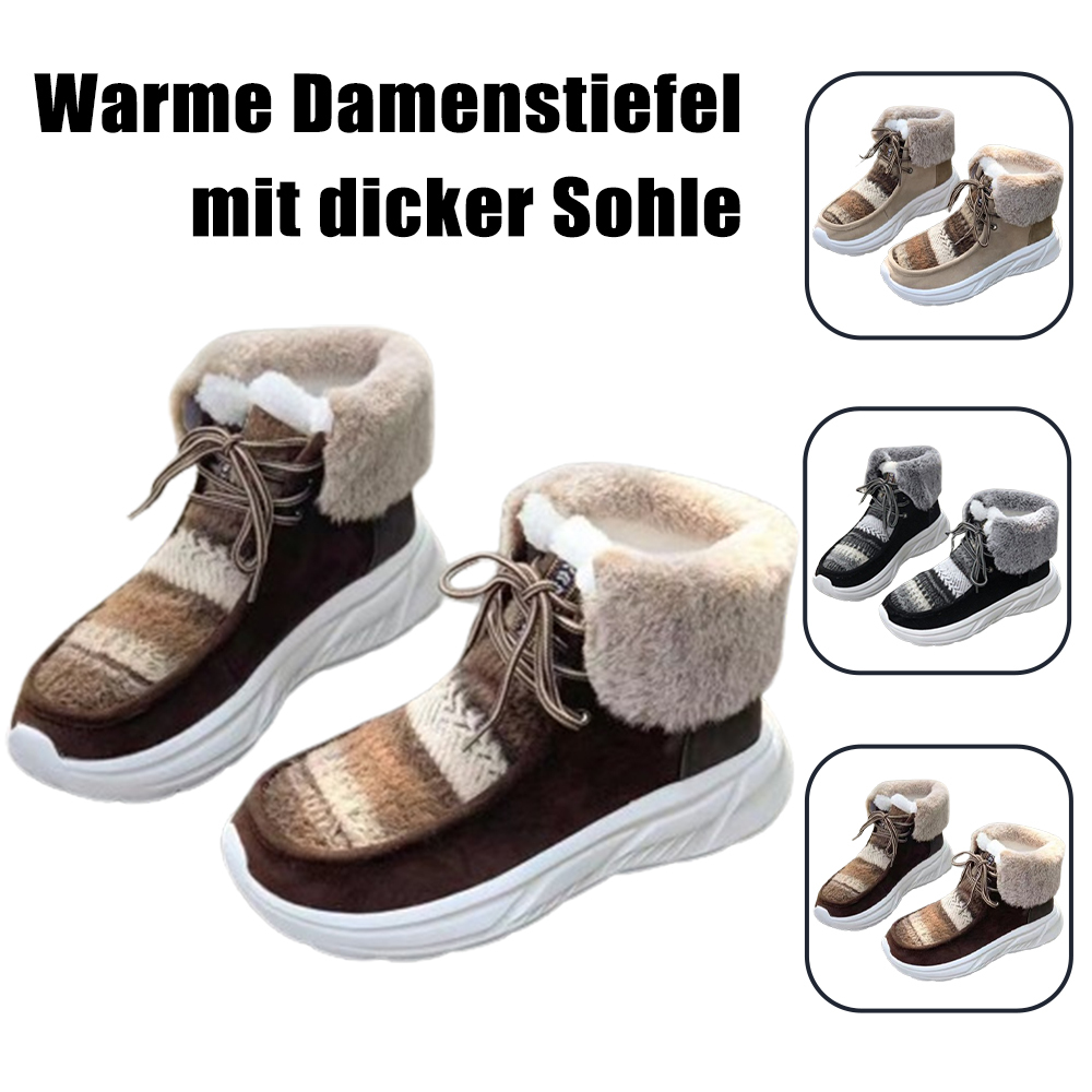 Neue winterverdickte und warme Damenstiefel