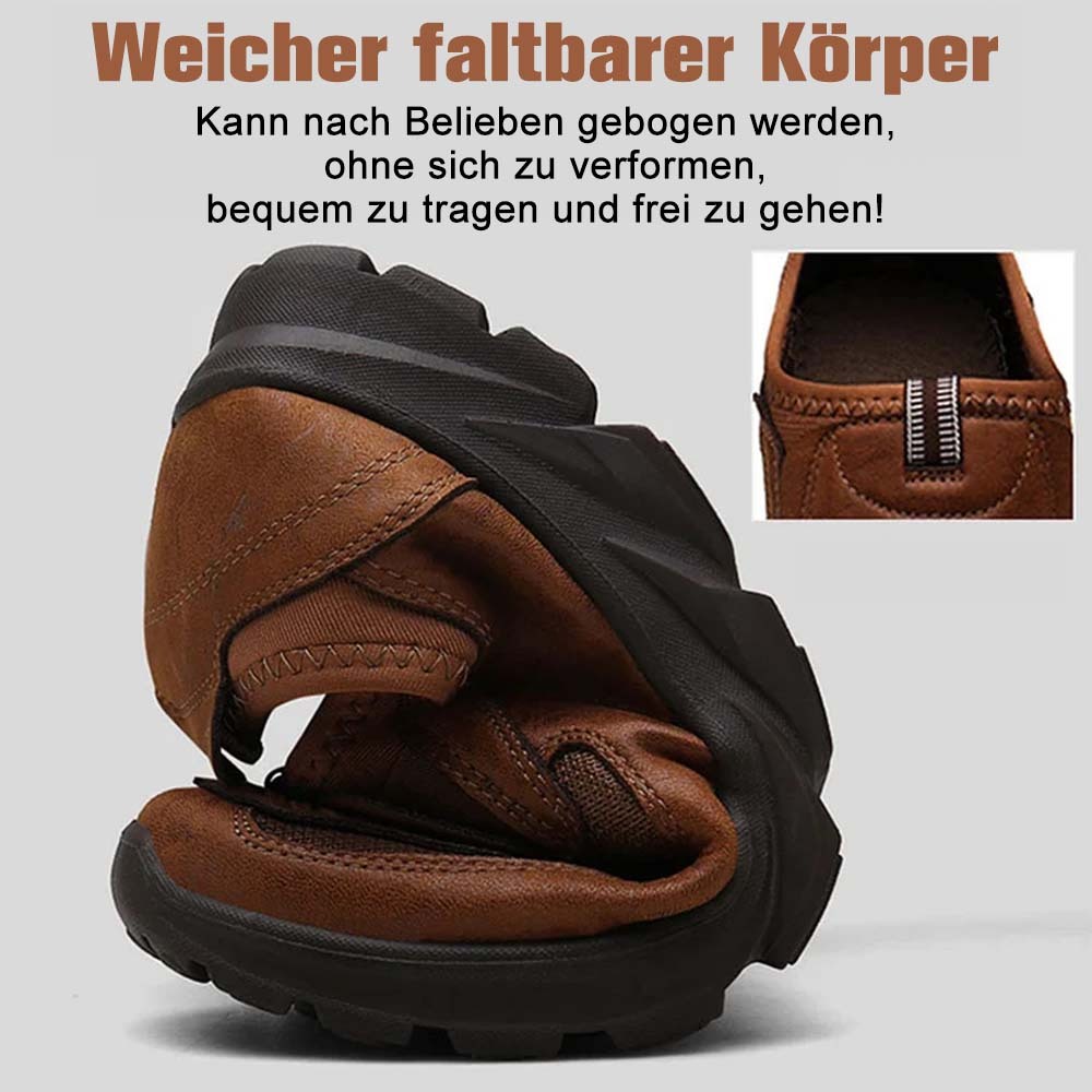 Lässige, atmungsaktive Herren-Loafer aus Leder