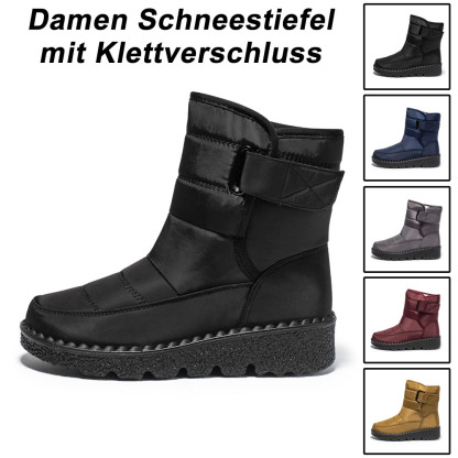 Damen Schneestiefel mit Klettverschluss