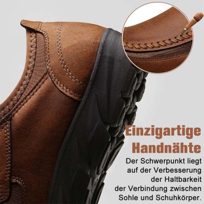 Lässige, atmungsaktive Herren-Loafer aus Leder