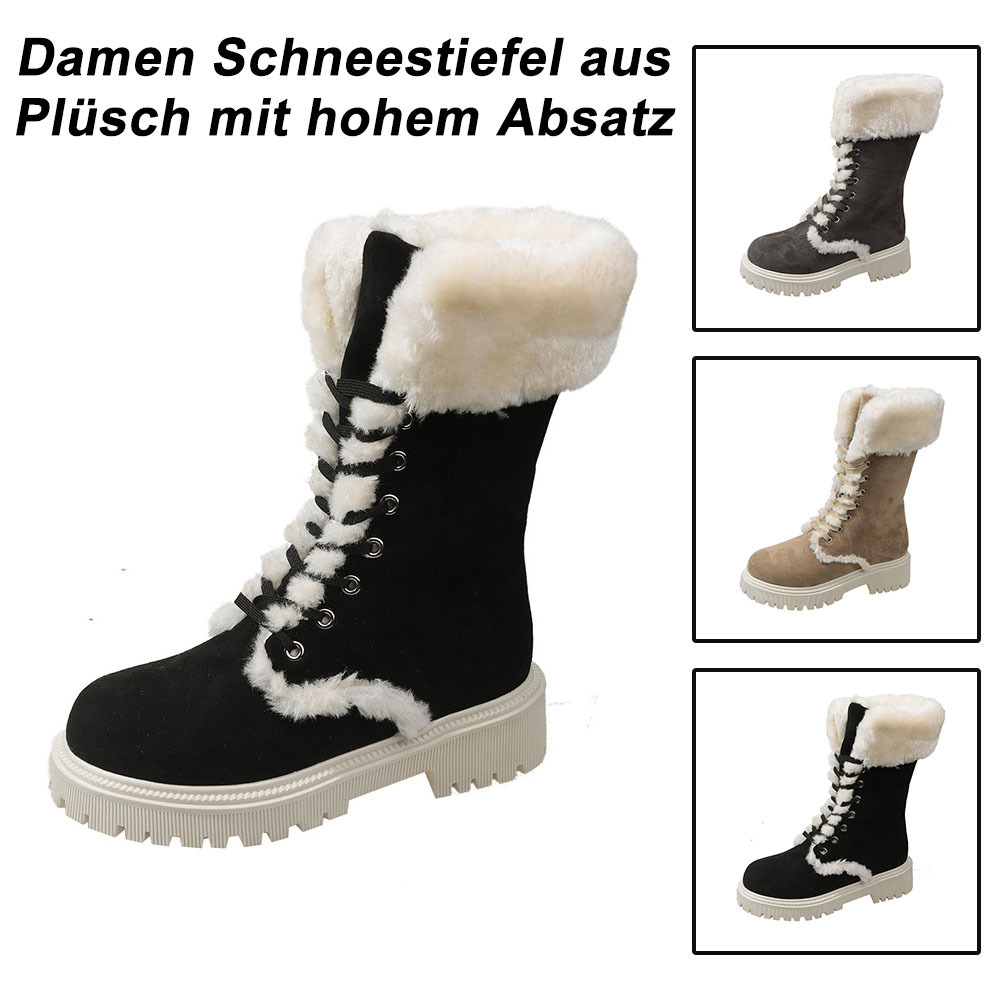 Lange Damen-Schneestiefel aus Fleece