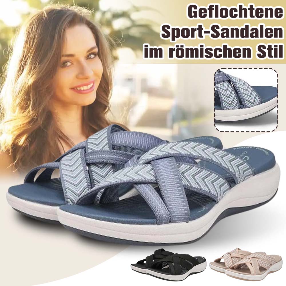 Metallwolke Lässige geflochtene Sportsandalen für Damen