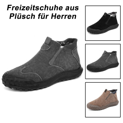 Herren-Winterstiefel aus Fleece mit hohem Schaft aus Baumwolle