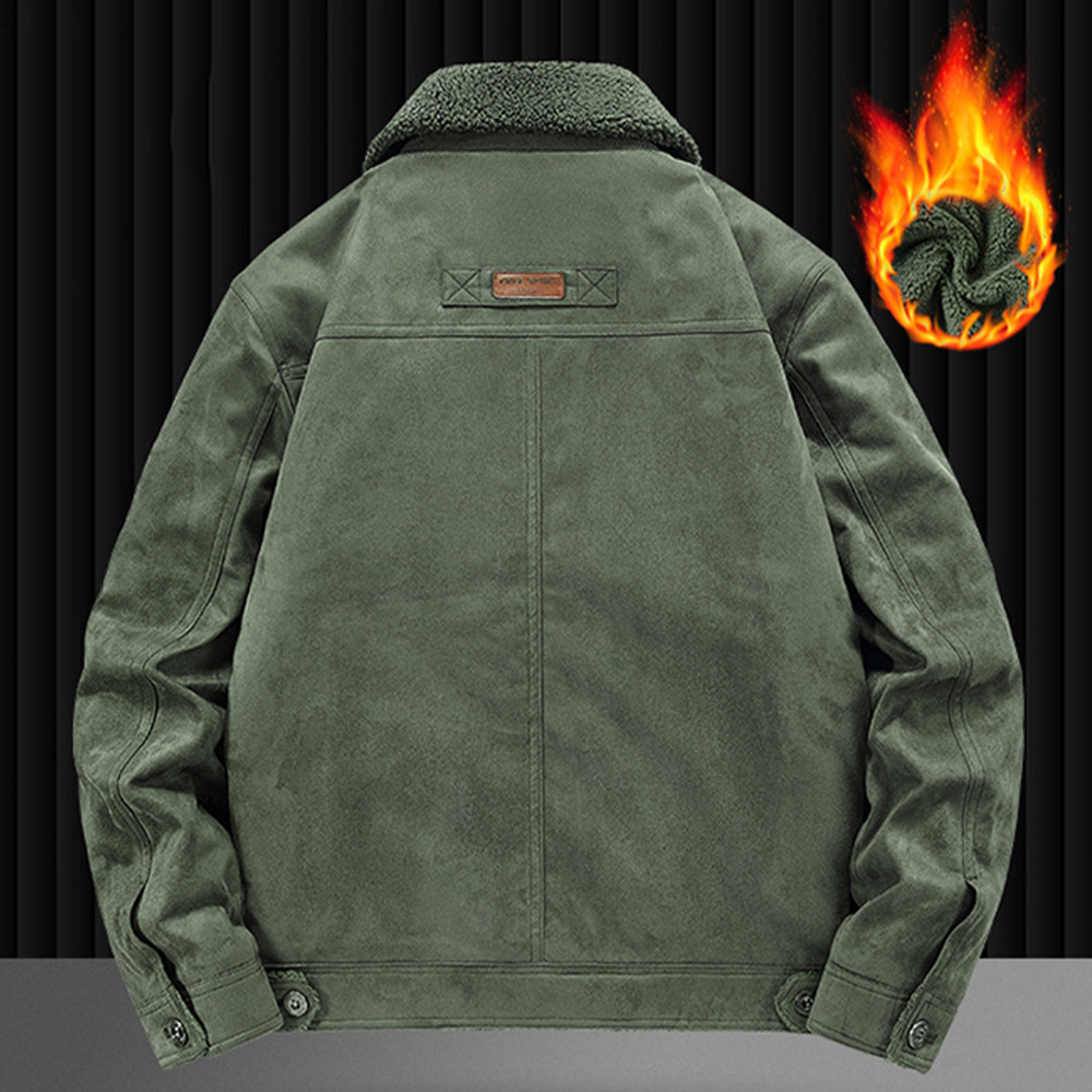  Herren-Winterjacke aus Plüsch-Wildleder