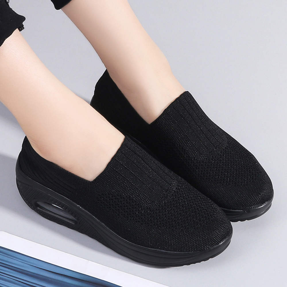 Atmungsaktive Luftpolster-Sneaker für Damen aus Fliegenstrick