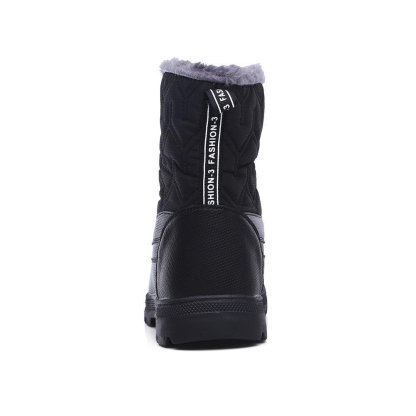 Schnürstiefel aus Baumwolle mit Samt