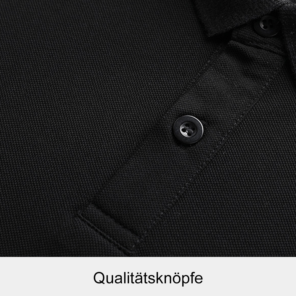 Therling™ POLO-Shirt für Herren, Revers, einfarbig, Business-Casual, kurze Ärmel