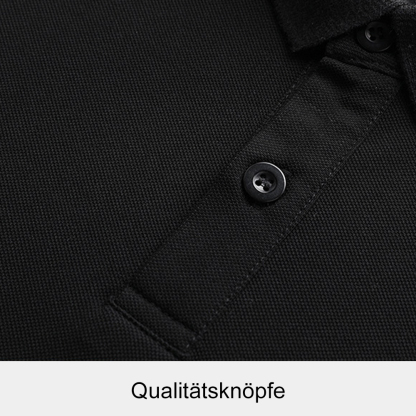 Therling™ POLO-Shirt für Herren, Revers, einfarbig, Business-Casual, kurze Ärmel