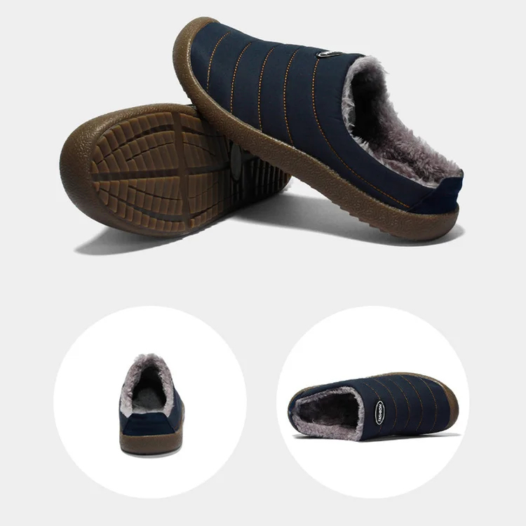 Winter Herren Fleece Baumwollschuhe Baumwollpantoffeln
