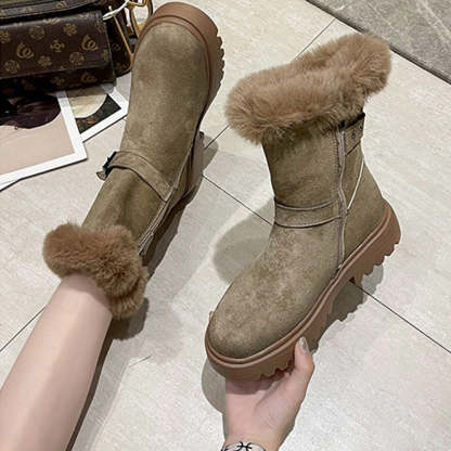 Winter neuer Stil plus samtverdickte warme Mittelrohr-warme Schuhe