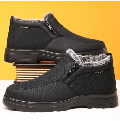 Orthopädische warme Schneestiefel für Herren, wasserdichte, rutschfeste Winter-Fleece-Schuhe