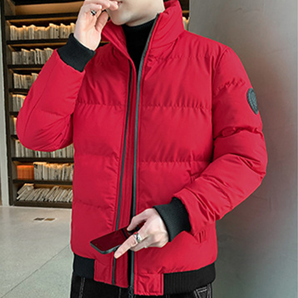  Neue Winterjacke für Herren mit Stehkragen sowie samtwarmer und modischer Baumwollmantel