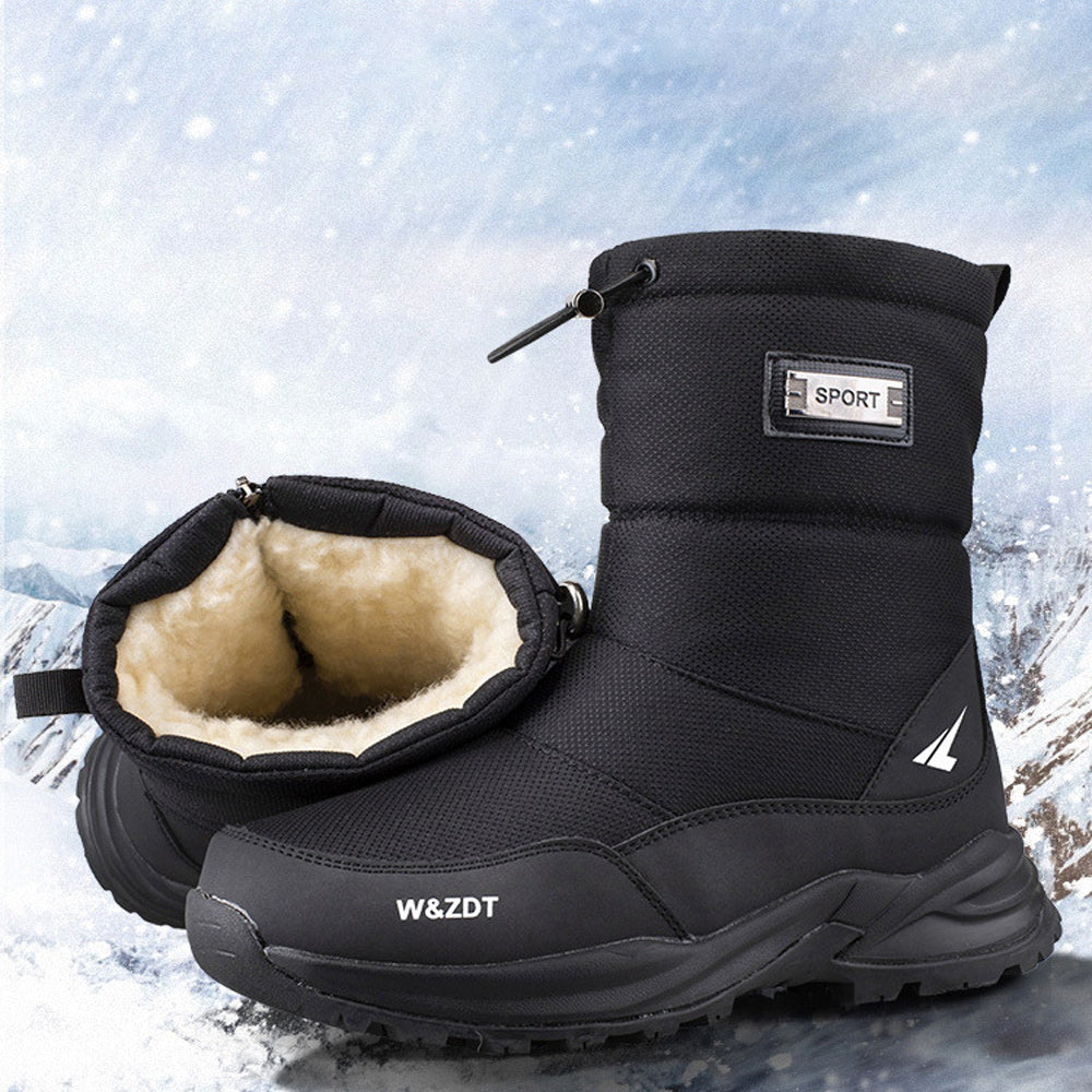 Winter Outdoor Herren Fleece verdickte kurze Röhre warme Schuhe
