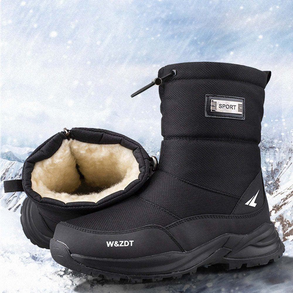 Winter Outdoor Herren Fleece verdickte kurze Röhre warme Schuhe