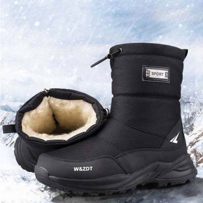 Winter Outdoor Herren Fleece verdickte kurze Röhre warme Schuhe