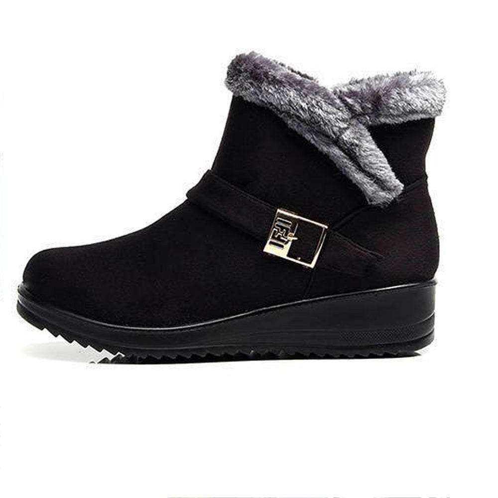 Neuer Winter plus samtgepolsterte rutschfeste Kurzrohr-Schneestiefel