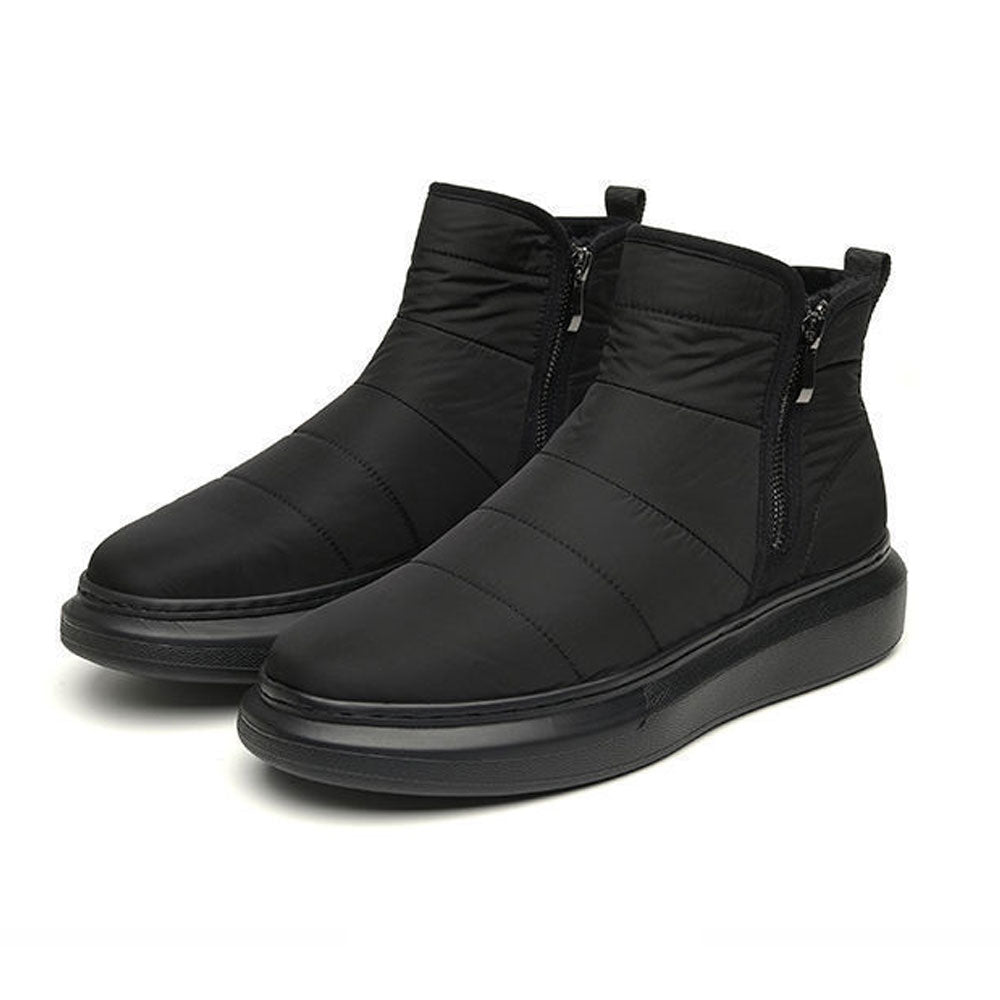 Winter-Herren-Fleece-Schneestiefel mit seitlichem Reißverschluss