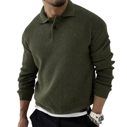Zeitlos & Modern gestricktes Poloshirt