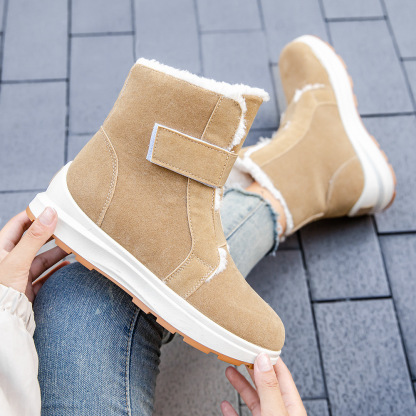 Winter-Fleece-Schneestiefel für Damen bis zur Mitte der Wade
