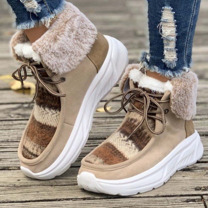 Neue winterverdickte und warme Damenstiefel