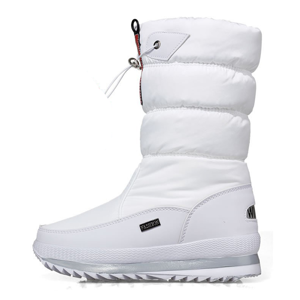 Verdickte und warme Winter-Casual-wasserdichte Anti-Ski-Stiefel in der Mitte der Wade