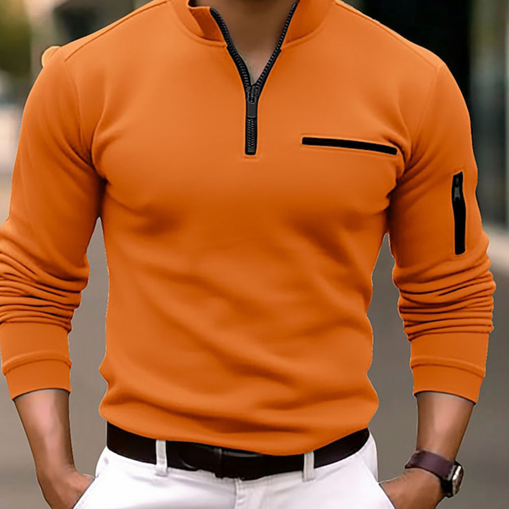 Therling Einfarbiges Poloshirt für Herren