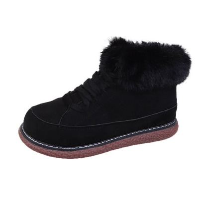 Wintermodische pelzige warme Damen-Kurzstiefel