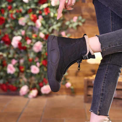 Neue Damen-Schneestiefel im Retro-Stil mit weicher Sohle und Samt