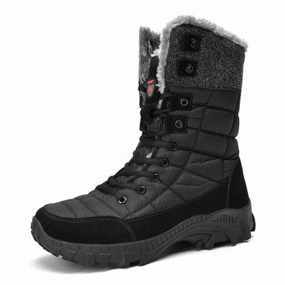 Lässige High-Top-Fleece-Baumwollstiefel für Herren