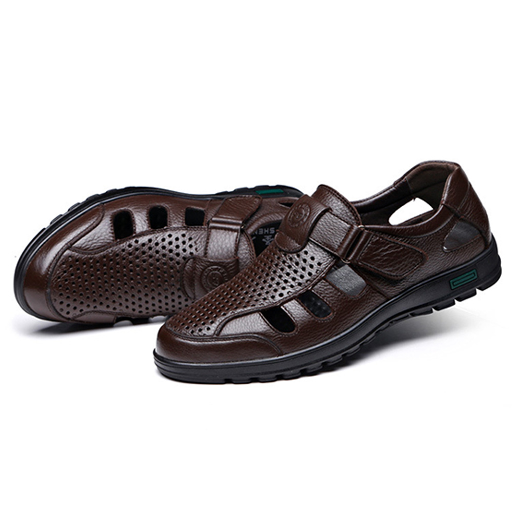 Herren-Hohlsandalen aus Premium-Rindsleder