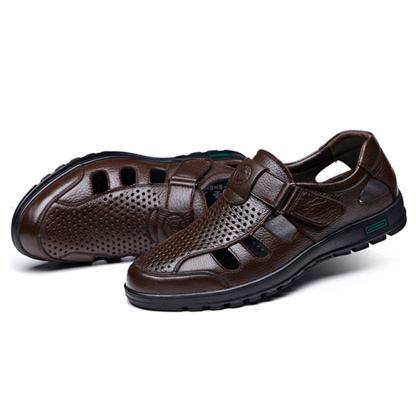Herren-Hohlsandalen aus Premium-Rindsleder