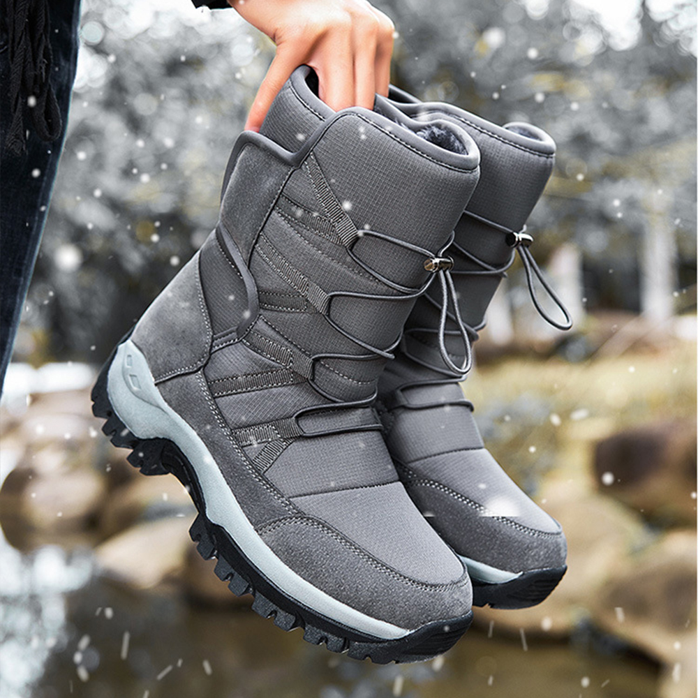 Hoher, dicker und warmer Fleece-Schneestiefel
