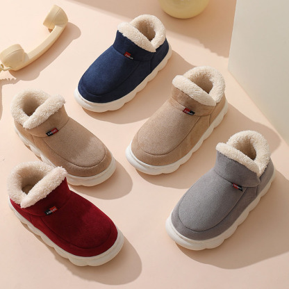 Neue Heimschuhe mit dicken Sohlen und Fleece-Baumwolle