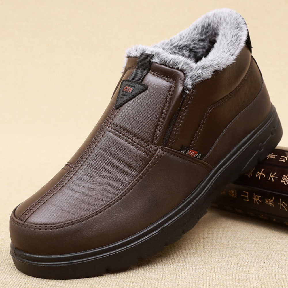 Warme Winter-Slip-on-Plus-Samt-Herren-Baumwollschuhe