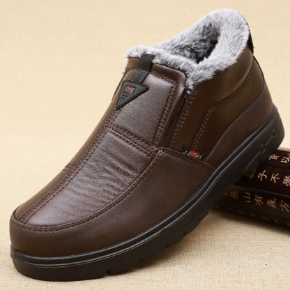 Warme Winter-Slip-on-Plus-Samt-Herren-Baumwollschuhe