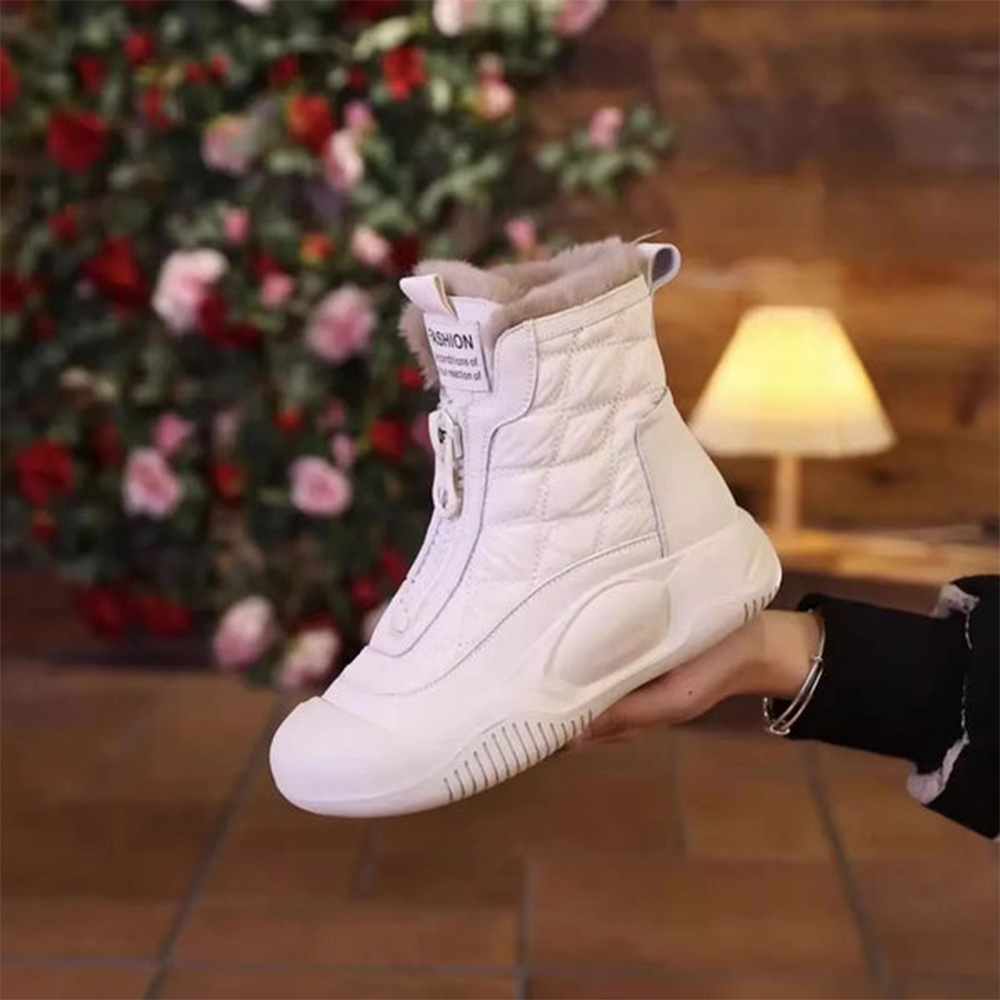 Neue Damen-Schneestiefel im Retro-Stil mit weicher Sohle und Samt