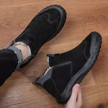 Herren-Winterstiefel aus Fleece mit hohem Schaft aus Baumwolle