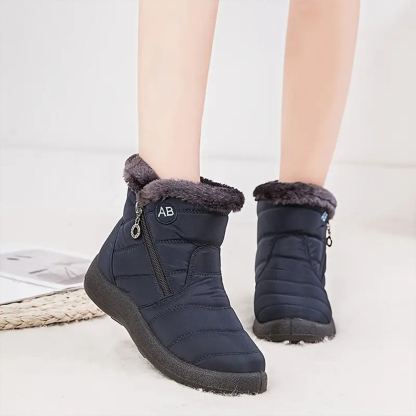 Warme Schneestiefel für Damen mit seitlichem Reißverschluss
