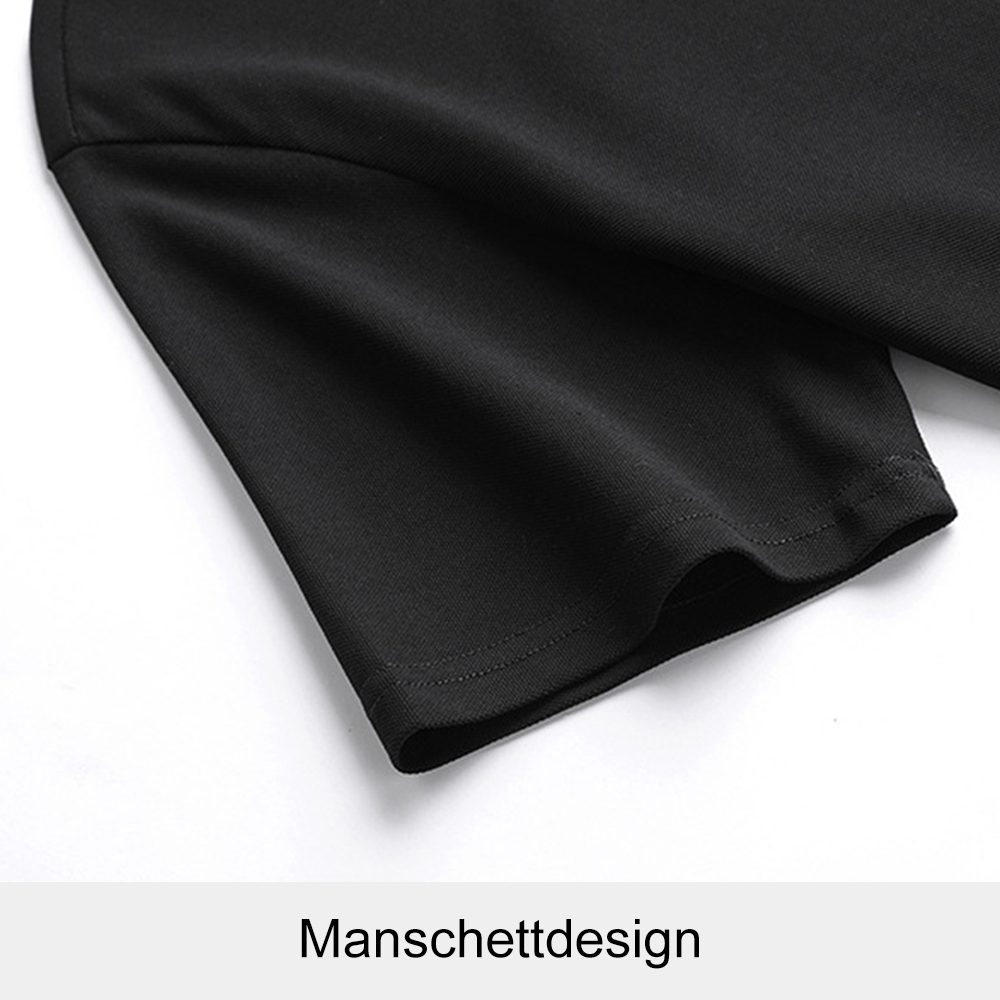 Therling™ POLO-Shirt für Herren, Revers, einfarbig, Business-Casual, kurze Ärmel
