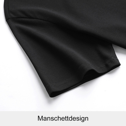 Therling™ POLO-Shirt für Herren, Revers, einfarbig, Business-Casual, kurze Ärmel
