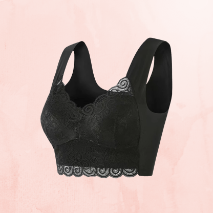Nahtloser Kabellos Push-Up-Spitzen-BH Übergröße für Damen