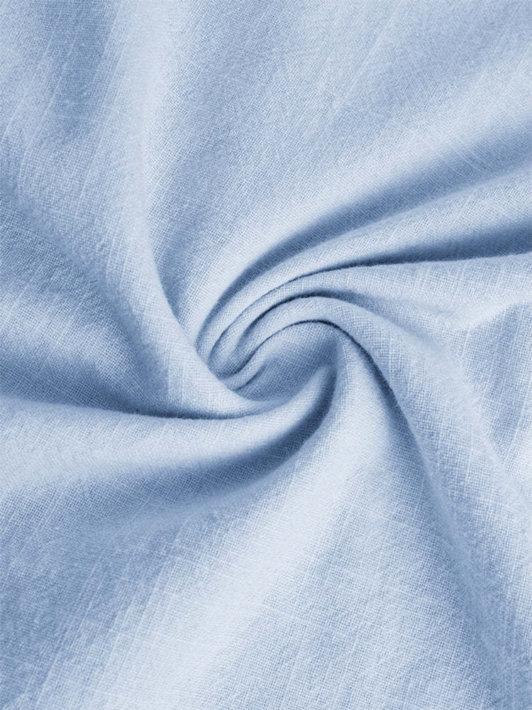 Herren Langarm-Leinenhemd