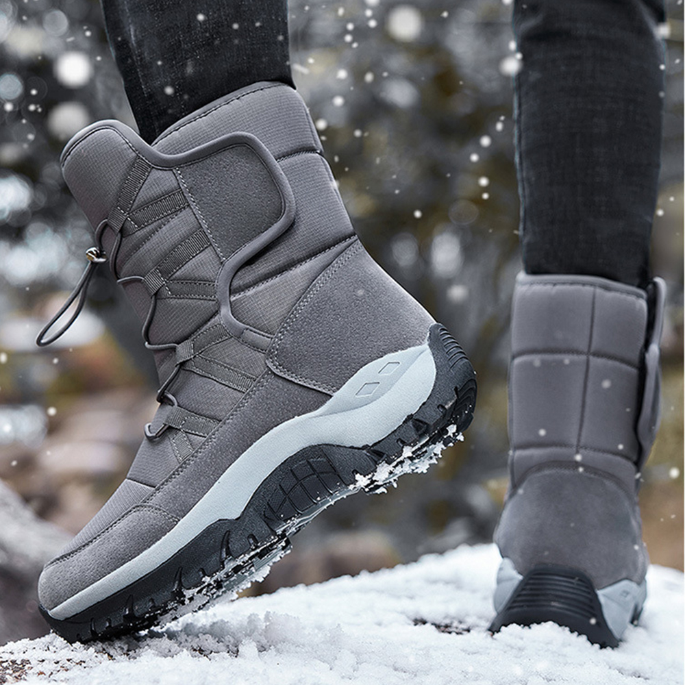 Hoher, dicker und warmer Fleece-Schneestiefel