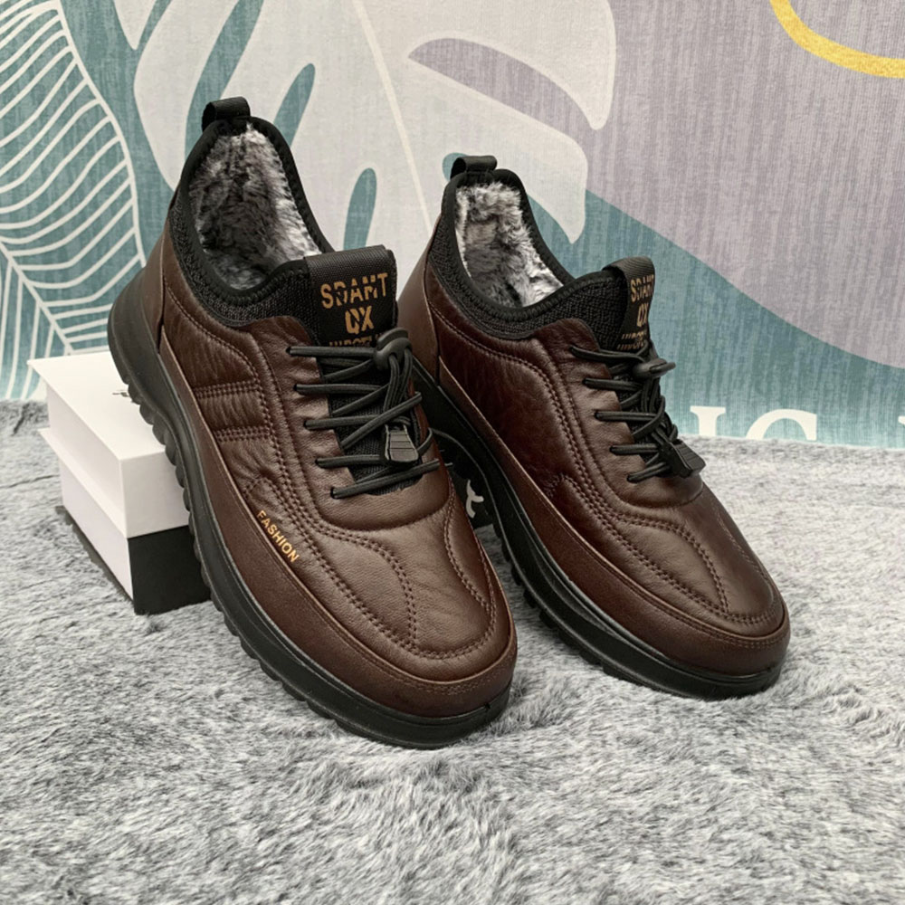 Wintersamt verdickte warme Baumwollschuhe für Herren