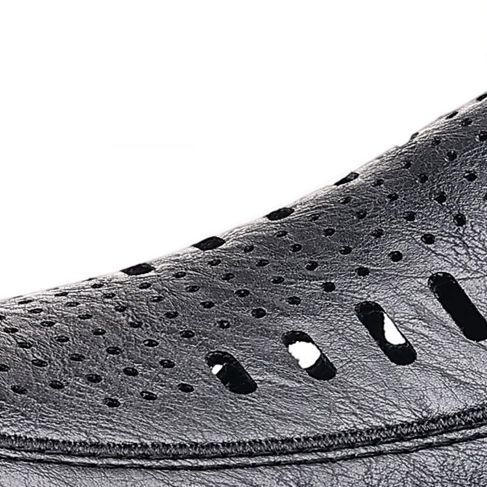 2024 neue Herren-Lochschuhe, lässige Ledersandalen